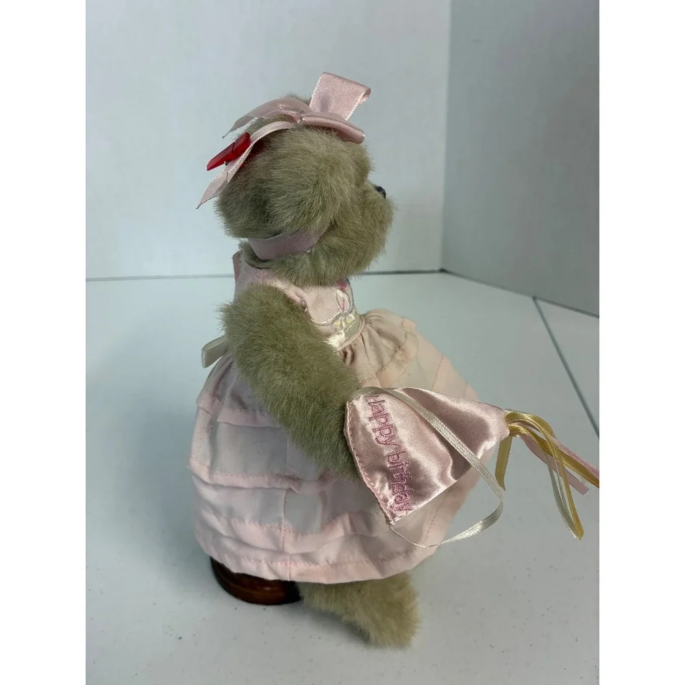 Bearington Collection Ivana Party Teddy Bear Pink Dress 1711 Birthday Plush Toy